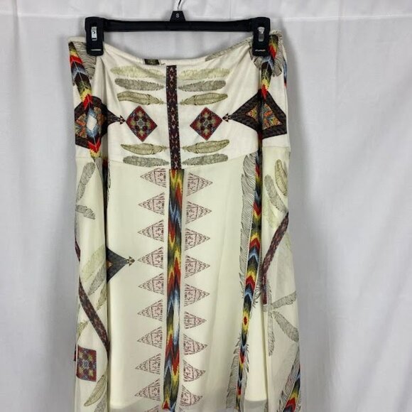 Vintage Collection Shark Tail Feather Tribal Print Skirt Women's Small/ Medium - Picture 9 of 13